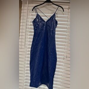 SHEIN Blue Sleeveless Slip Dress for Cocktail
